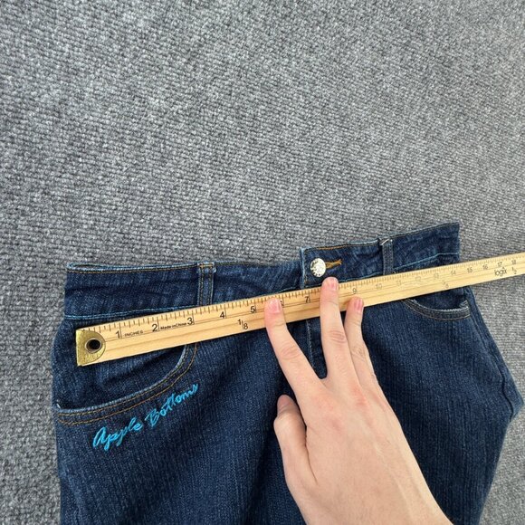 VTG APPLE BOTTOMS BLUE JEANS Women Size 7/8 Cotton Denim Stretch Embroidered - Picture 15 of 16